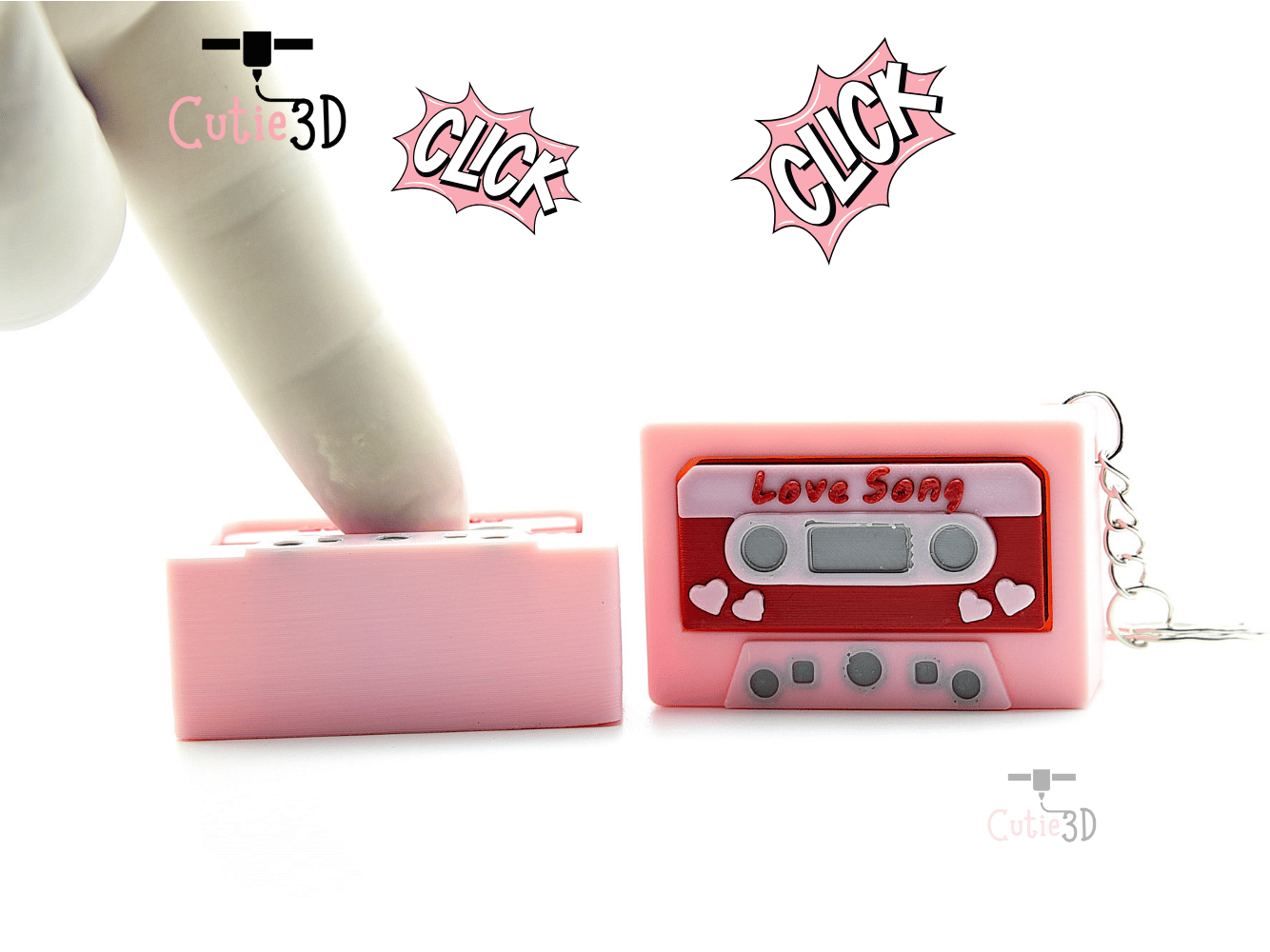 ❤️‍🔥 Cutie3D Valentine Love Song Tape Keycap Fidget Clicker